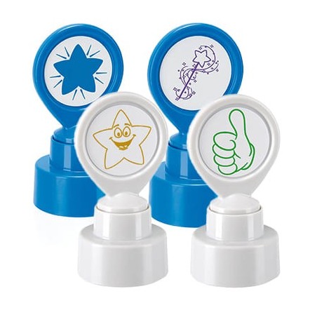 Pack 4 tampons ronds de motivation Colop pour enseignant - 22mmØ Pack 4 tampons ronds de motivation Colop pour enseignant - 22mmØ