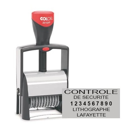 Tampon numéroteur Colop Classic Line 2010P - 10 bandes - 2+2 lignes - 58x30 mm Tampon numéroteur Colop Classic Line 2010P - 10 bandes - 2+2 lignes - 58x30 mm