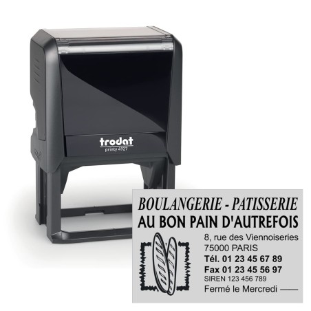 Tampon Texte Trodat 4927 9 Lignes Printy - 60X40 - Noir Tampon Texte Trodat 4927 9 Lignes Printy - 60X40 - Noir