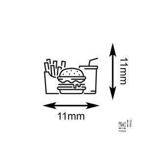 Empreinte menu burger frites boisson pour carte de fidélité