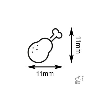 Empreinte pilon de poulet pour tampon carte de fidélité rôtisserie boucherie