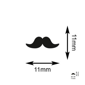 Empreinte moustache pour tampon carte de fidélité barbier