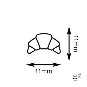 Empreinte croissant pour tampon fidélité boulangerie