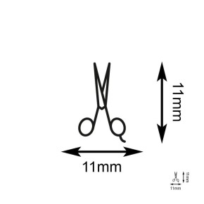 Empreinte ciseaux pour tampon fidélité coiffeur