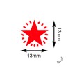 Empreinte étoile rond tampon Shiny HS014 rouge
