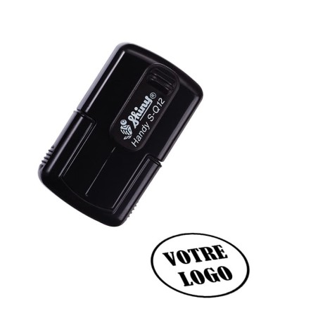 Tampon Shiny S-Q12 personnalisé pour carte de fidélité noir Tampon Shiny S-Q12 personnalisé pour carte de fidélité noir