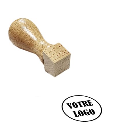 Tampon bois 12x12mm personnalisé pour carte de fidélité Tampon bois 12x12mm personnalisé pour carte de fidélité