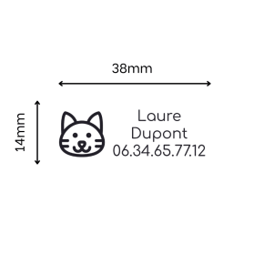 Kit tampon textile Trodat "chat" Je marque mes p'tites affaires