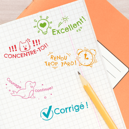 Kit de 5 tampons pour enseignant n°2 Kit de 5 tampons pour enseignant n°2