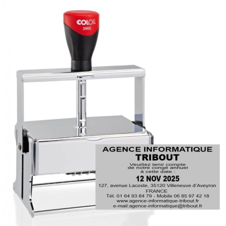 Tampon dateur Colop Expert 3960 - 5+5 lignes - 106x55mm - date centrée Tampon dateur Colop Expert 3960 - 5+5 lignes - 106x55mm - date centrée