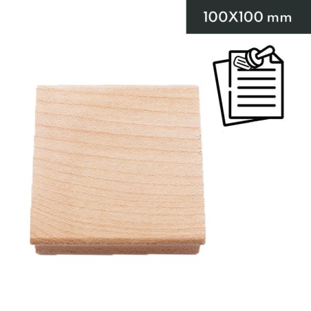 Tampon bois personnalisé - 100X100mm Tampon bois personnalisé - 100X100mm