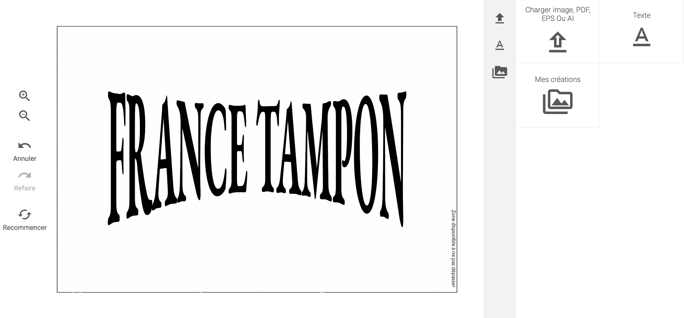 logo sur texte tampon créatif vide