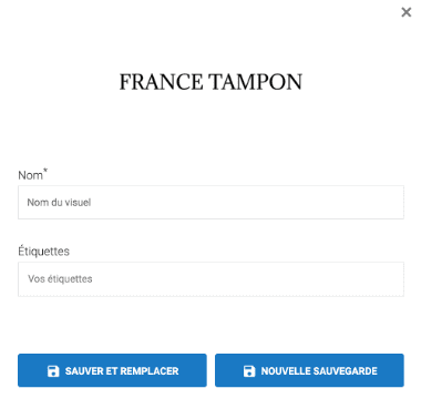 sauvegarder conception du tampon encreur créatif